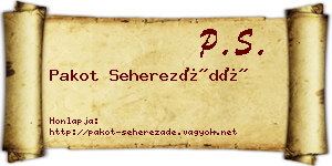 Pakot Seherezádé névjegykártya